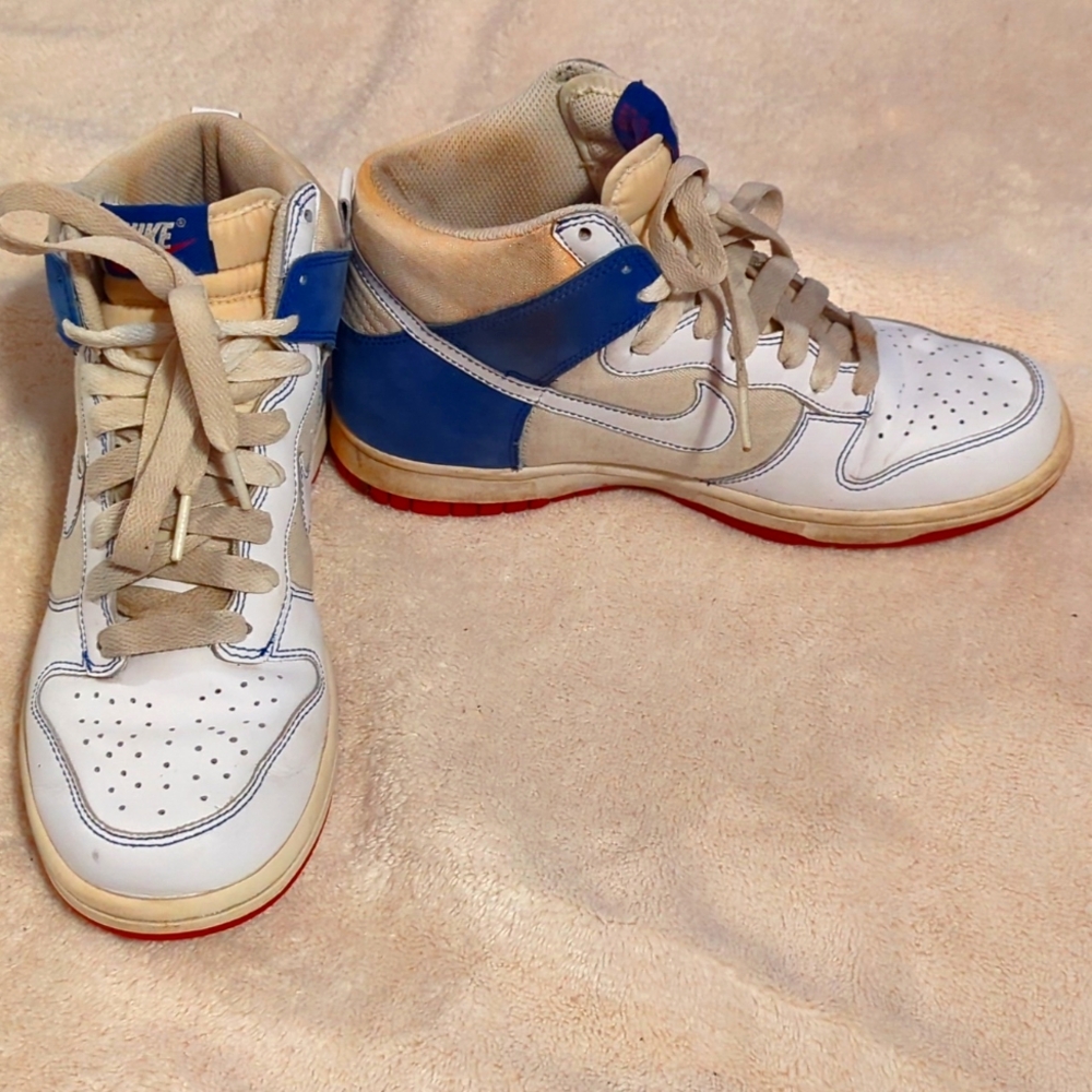 Nike Dunk Women White Blue & Red